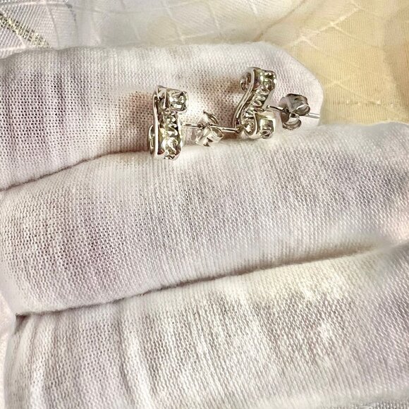 Kay Jewelers Jane Seymour Open Heart Earrings, 925 Sterling Silver Earrings - Picture 3 of 13